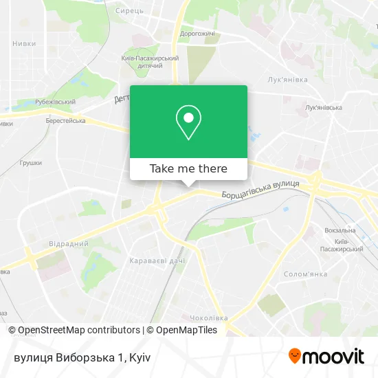 Карта вулиця Виборзька 1