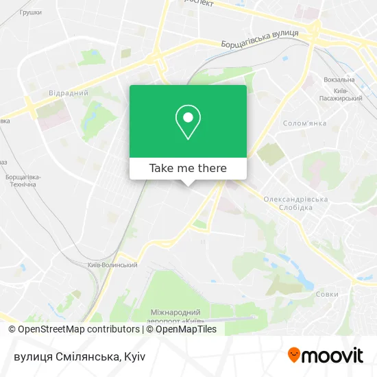 вулиця Смілянська map