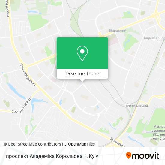 проспект Академіка Корольова 1 map