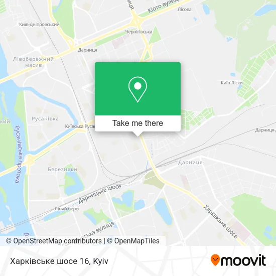 Карта Харківське шосе 16