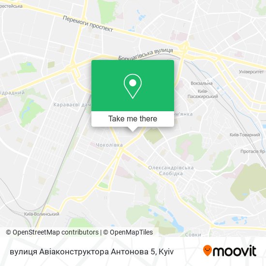 Карта вулиця Авіаконструктора Антонова 5