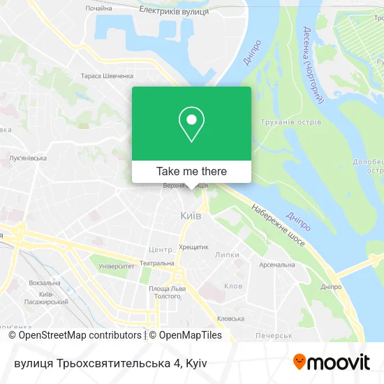 вулиця Трьохсвятительська 4 map