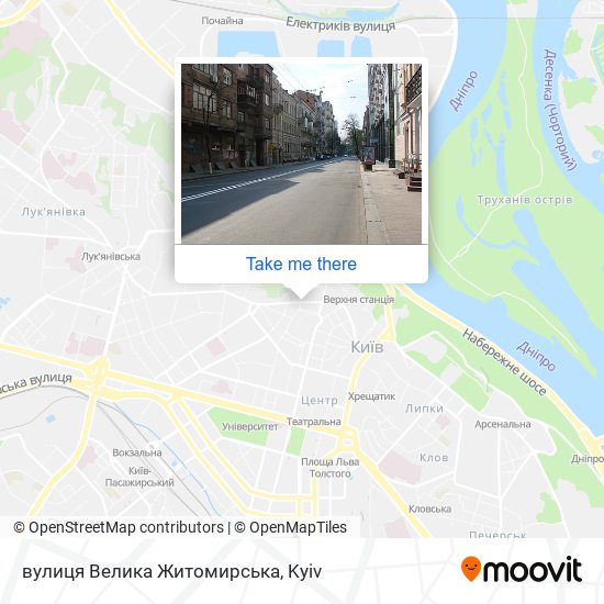 Карта вулиця Велика Житомирська