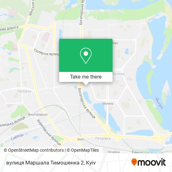 вулиця Маршала Тимошенка 2 map