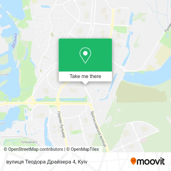 Карта вулиця Теодора Драйзера 4