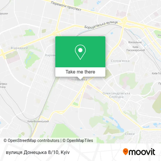 Карта вулиця Донецька 8/10