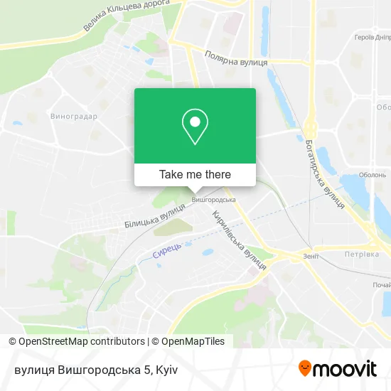 Карта вулиця Вишгородська 5