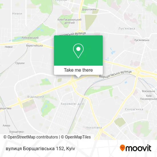 Карта вулиця Борщагівська 152