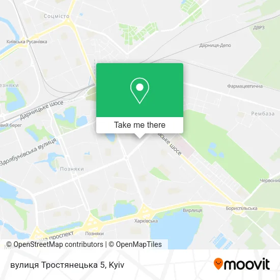Карта вулиця Тростянецька 5