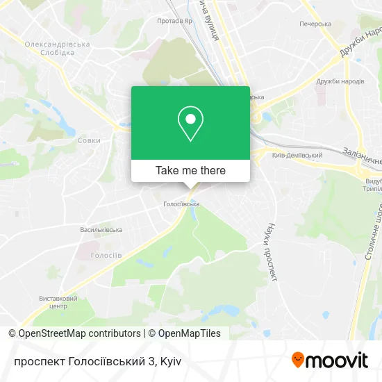 Карта проспект Голосіївський 3