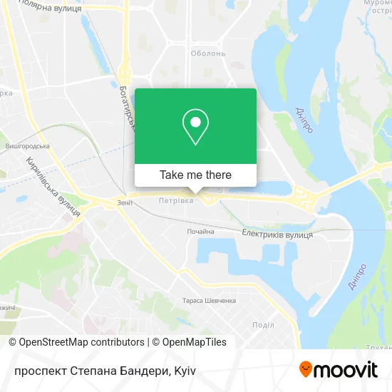 Карта проспект Степана Бандери