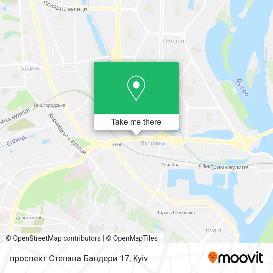 Карта проспект Степана Бандери 17