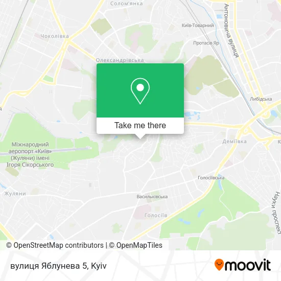 Карта вулиця Яблунева 5