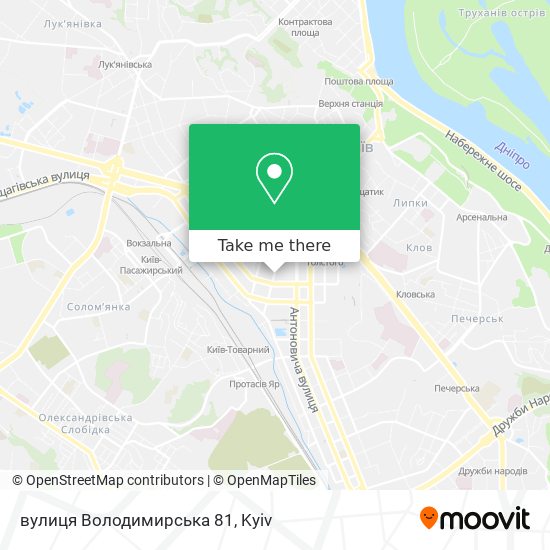 вулиця Володимирська 81 map
