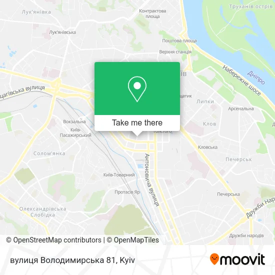 Карта вулиця Володимирська 81