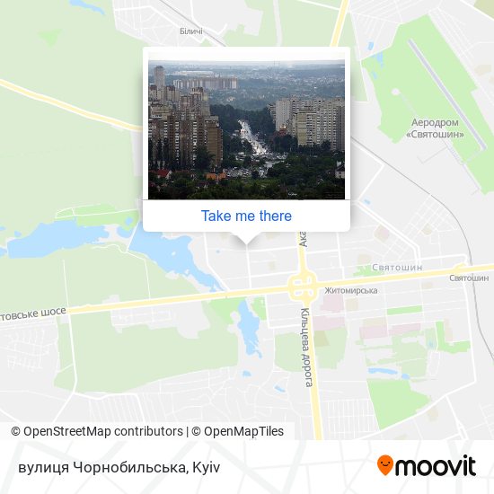 Карта вулиця Чорнобильська