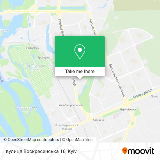 Карта вулиця Воскресенська 16