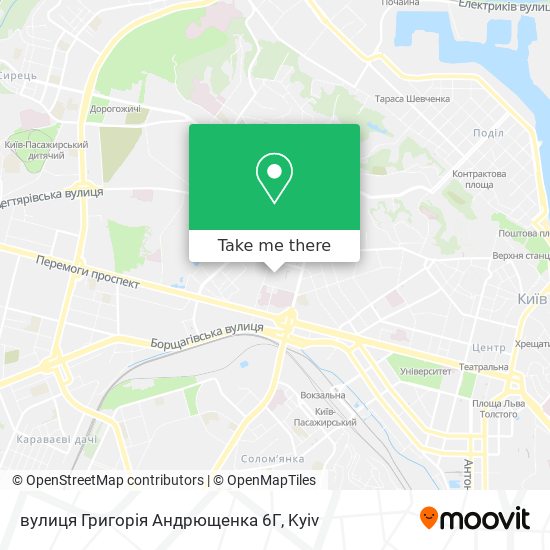 вулиця Григорія Андрющенка 6Г map