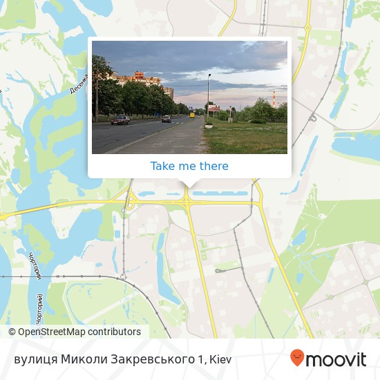 Карта вулиця Миколи Закревського 1