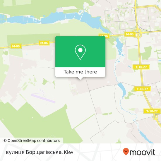 Карта вулиця Борщагівська