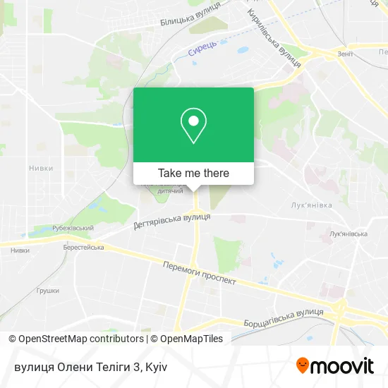 Карта вулиця Олени Теліги 3