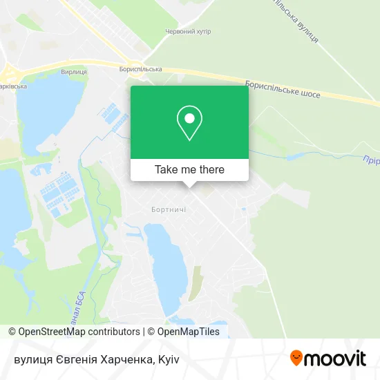 Карта вулиця Євгенія Харченка