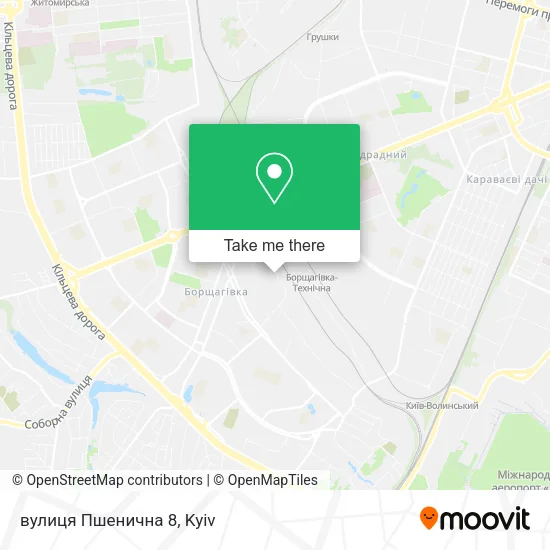 Карта вулиця Пшенична 8