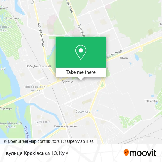 Карта вулиця Краківська 13