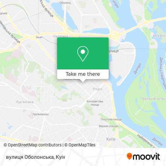 Карта вулиця Оболонська