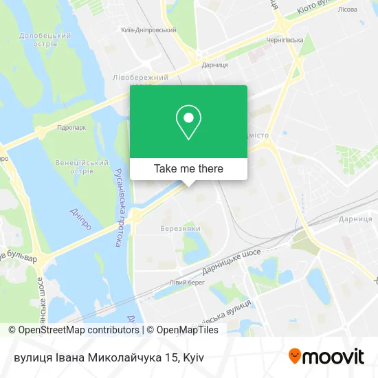 Карта вулиця Івана Миколайчука 15