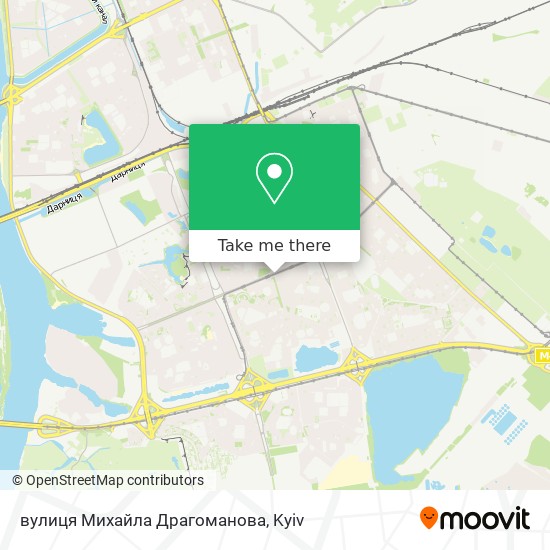 Карта вулиця Михайла Драгоманова