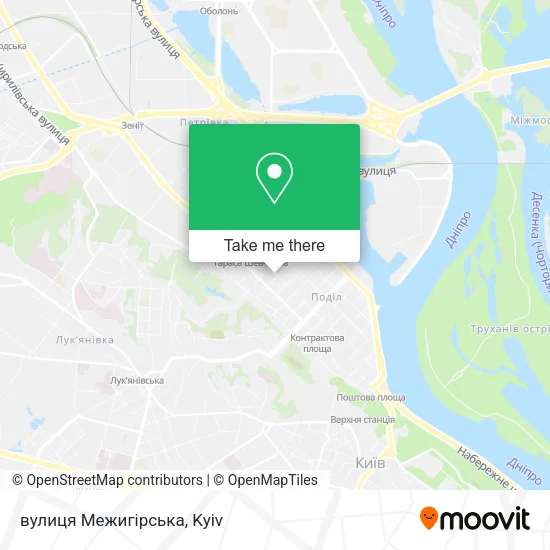 Карта вулиця Межигірська