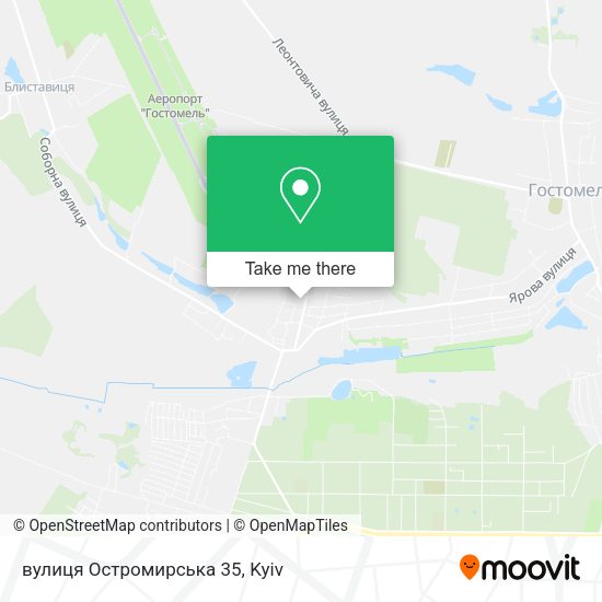 Карта вулиця Остромирська 35