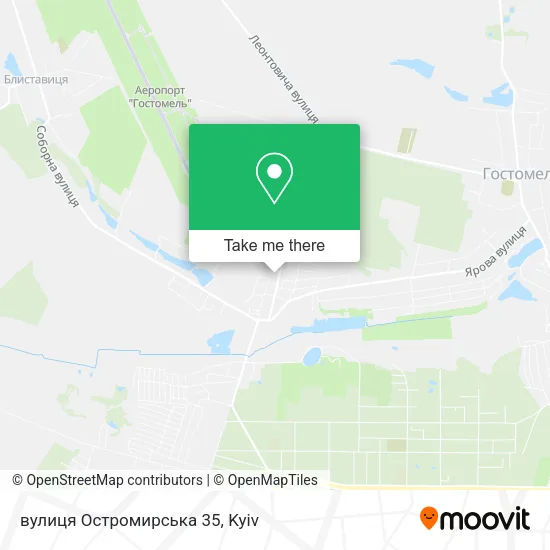 Карта вулиця Остромирська 35
