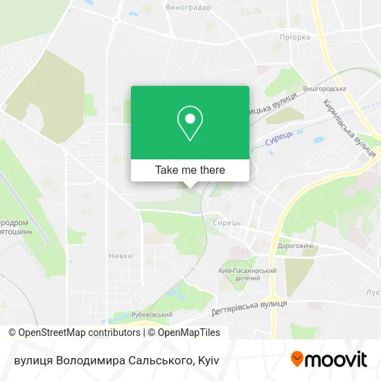 вулиця Володимира Сальського map