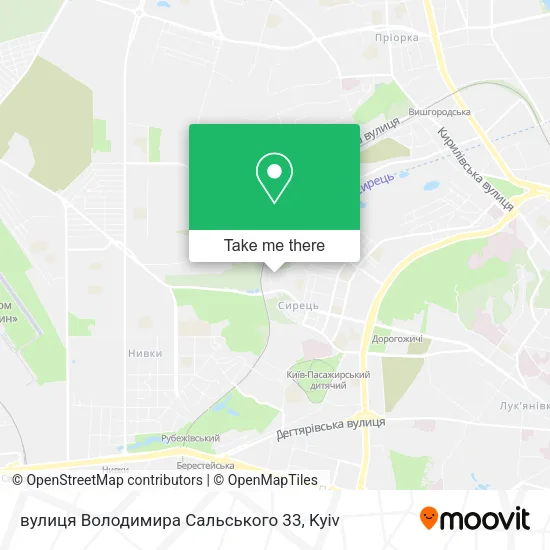 Карта вулиця Володимира Сальського 33
