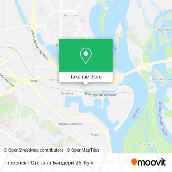 Карта проспект Степана Бандери 26