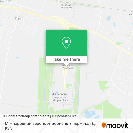 Карта Міжнародний аеропорт Бориспіль, термінал Д