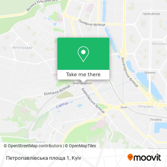Карта Петропавлівська площа 1