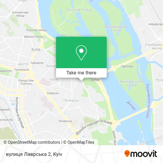 Карта вулиця Лаврська 2