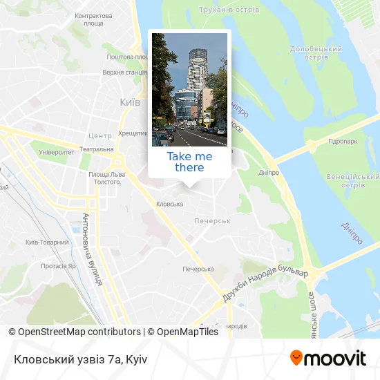 Карта Кловський узвіз 7а
