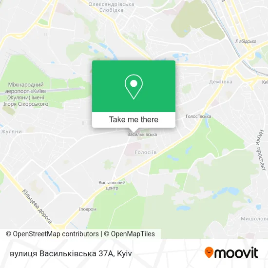Карта вулиця Васильківська 37А