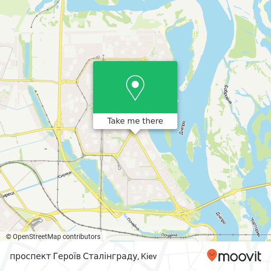 Карта проспект Героїв Сталінграду