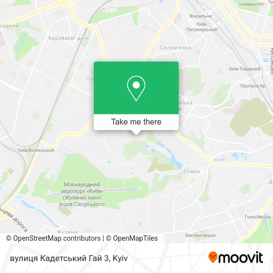 Карта вулиця Кадетський Гай 3
