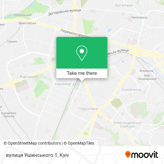 Карта вулиця Ушинського 1