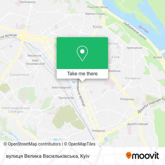 Карта вулиця Велика Васильківська