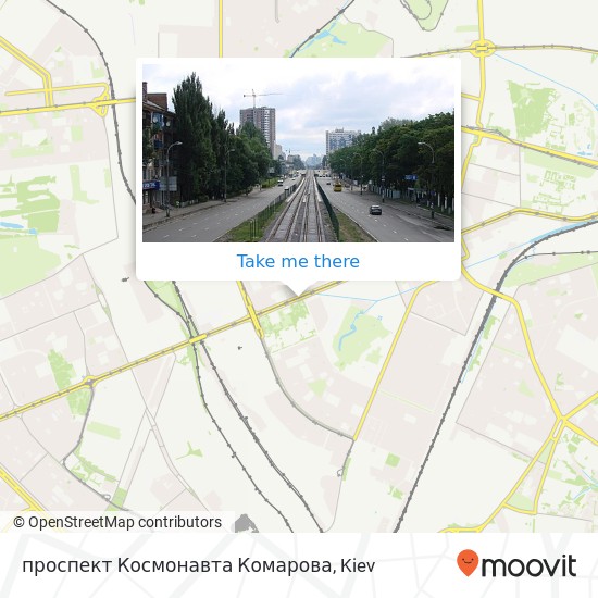 проспект Космонавта Комарова map