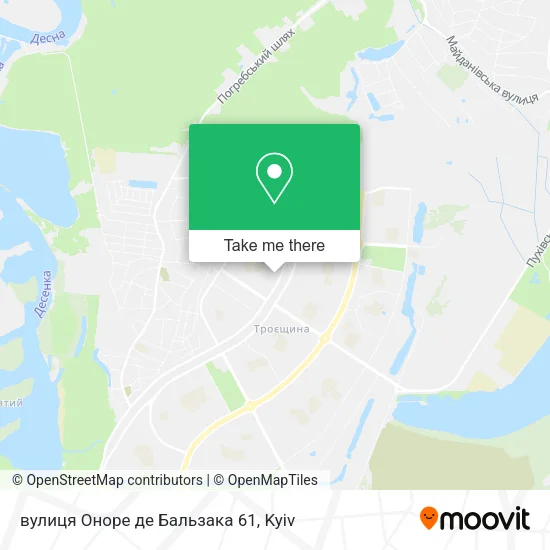 Карта вулиця Оноре де Бальзака 61