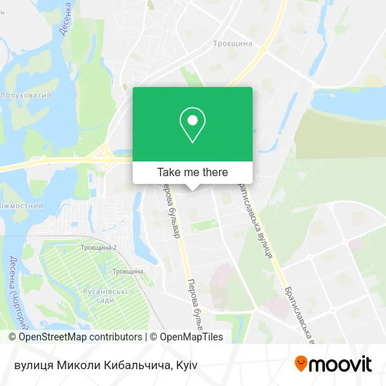 вулиця Миколи Кибальчича map