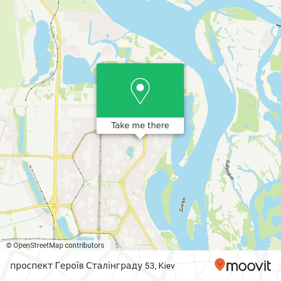Карта проспект Героїв Сталінграду 53